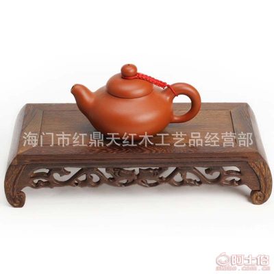 紅鼎天高檔木質工藝品 雞翅木圓頭琴桌四件套，匠心獨運，玉石點睛